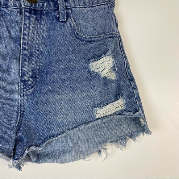 Show Me Your Mumu Athens High Waisted Womens Denim Shorts Size 26 - Picture 4 of 11